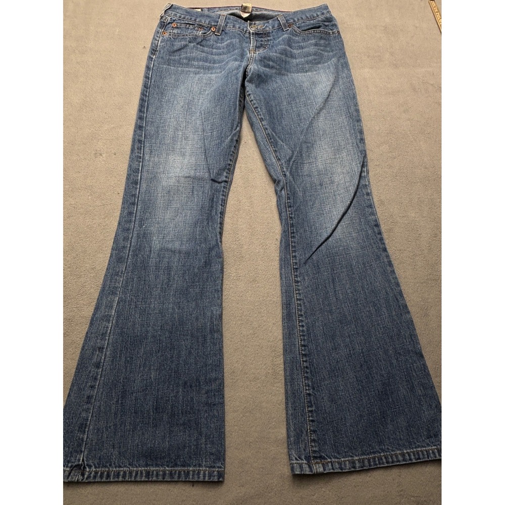 Abercrombie & Fitch Flare Jeans Medium Wash Blue Cotton Made in USA 6S Low Rise